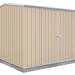 Absco Premier 10x10 Metal Storage Shed Kit - Classic Cream