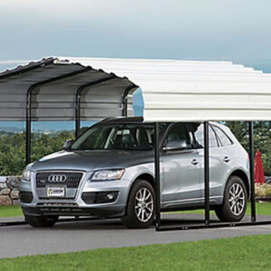 Arrow 10x20x7 Steel Auto Carport Kit - Eggshell