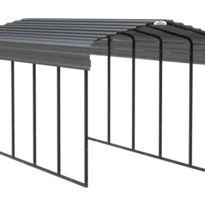 Arrow 10x24x9 Steel Auto Carport Kit - Charcoal