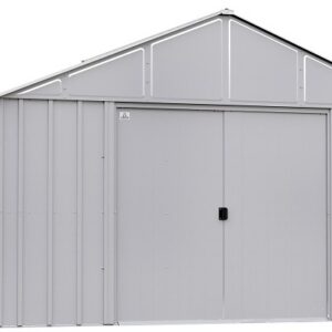 Arrow 12x12 Classic Steel Storage Shed Kit - Flute Grey