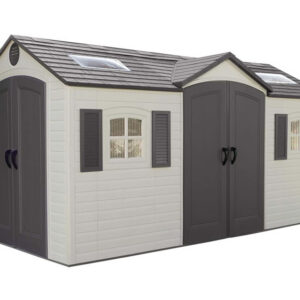 Lifetime 15x8 Plastic Storage Shed Kit w/ Double Doors