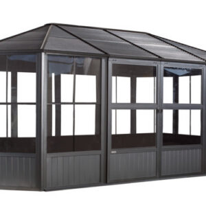 Sojag Charleston 12x18 Aluminum Solarium Gazebo Kit - Dark Gray